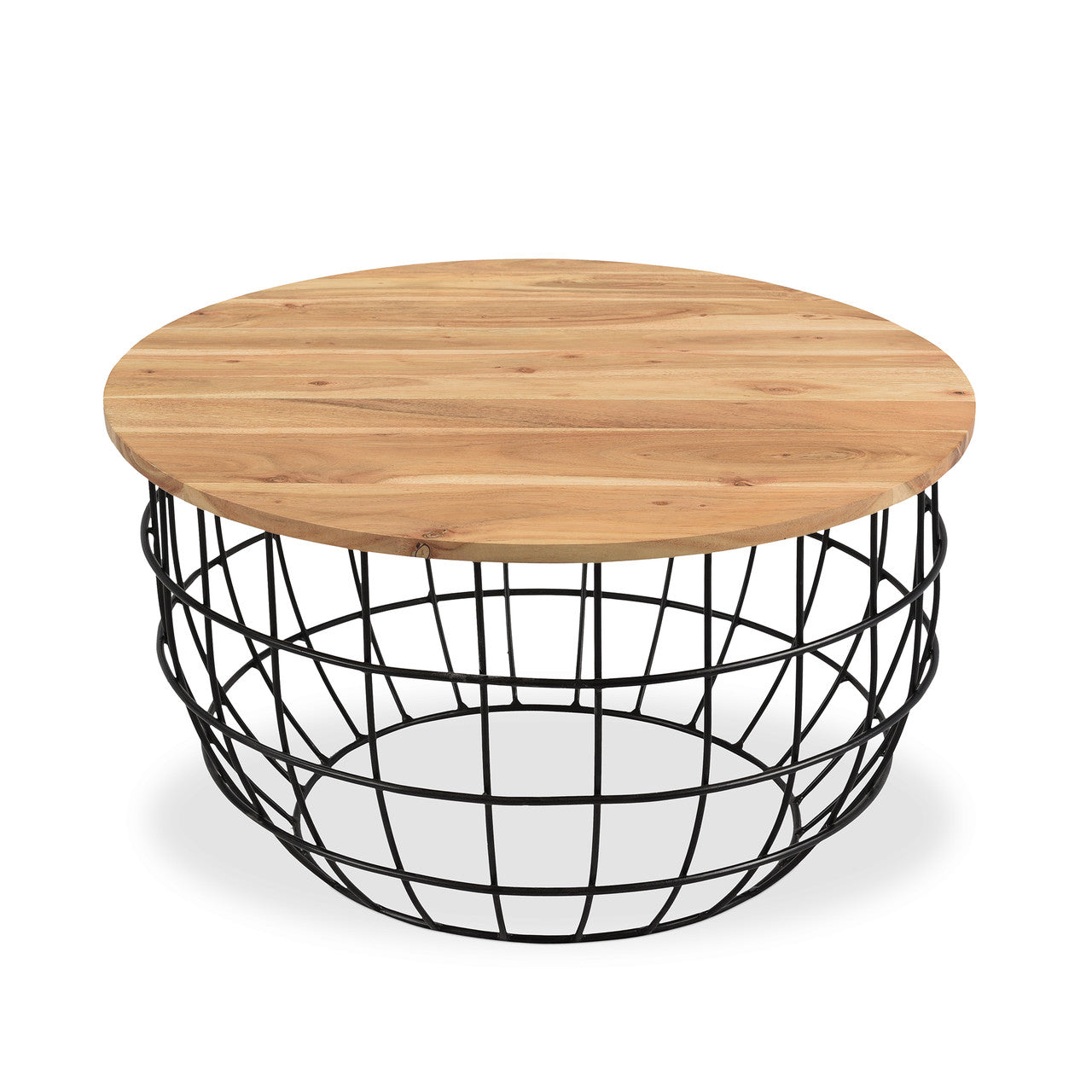 Finch Solid Wood Round coffee Table