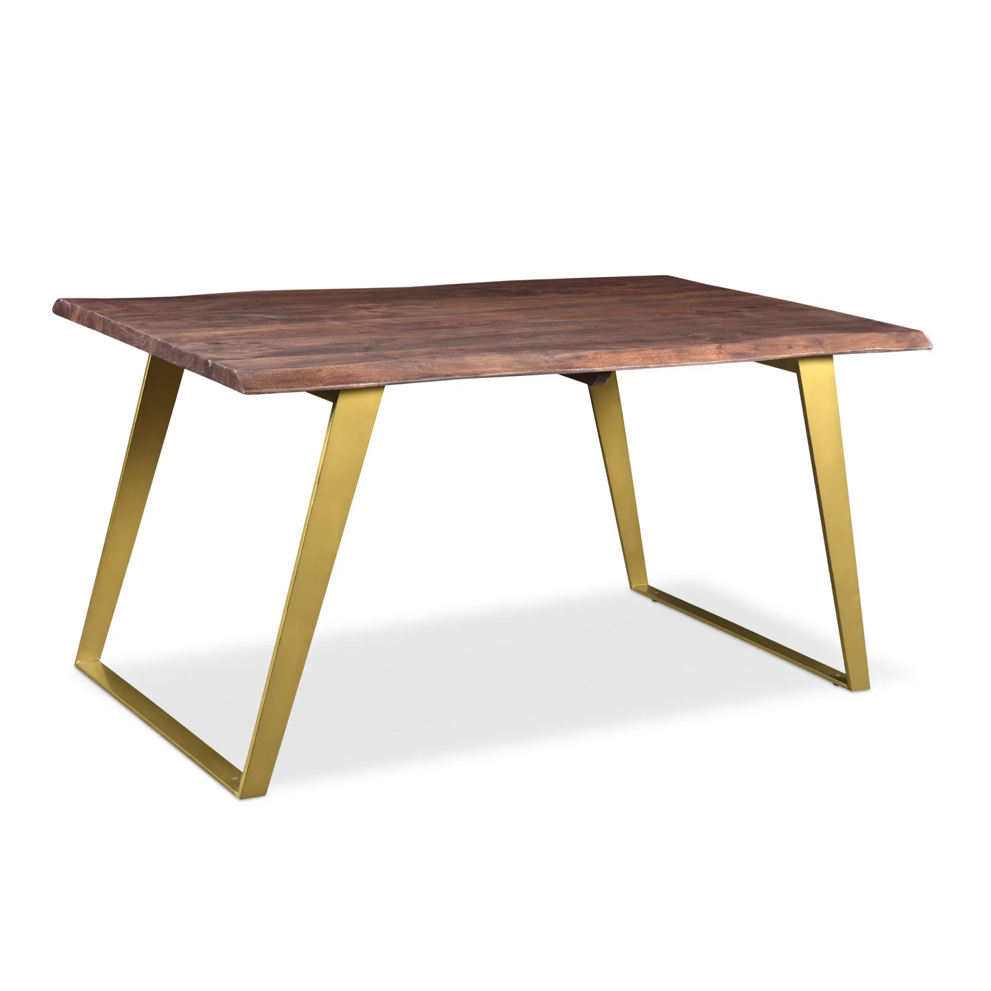 Live Edge Dining Table Gold Legs