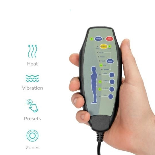 Black Swivel Heat & Massage Recliner Chair 5 Modes Remote Control