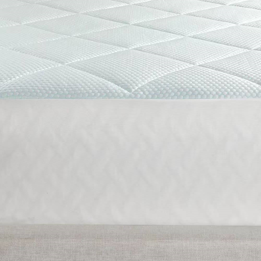 King size Washable Quilted Mattress Pad with Elastic Fitted Skirt