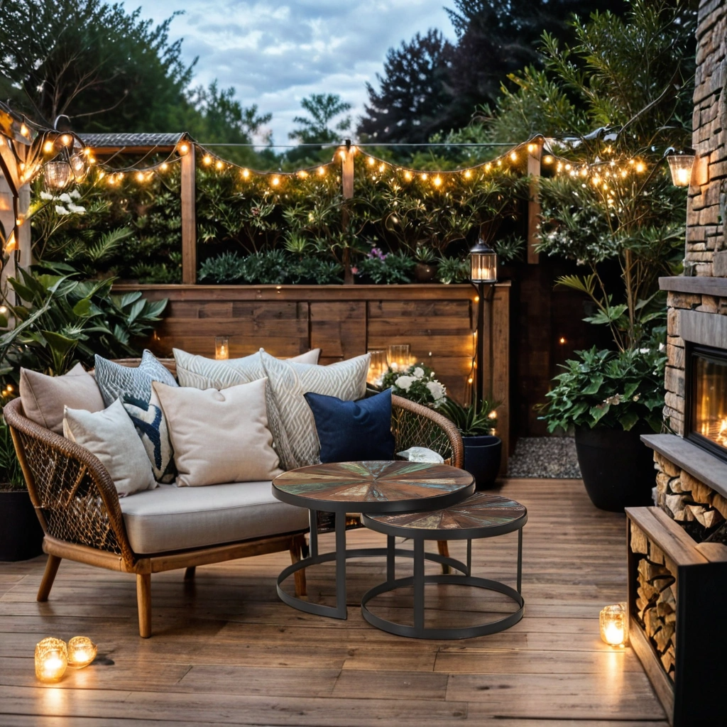 Delian Round coffee table with gold legs -set of 2