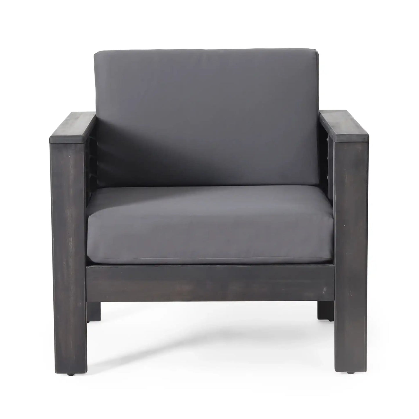 Slat Design Club Chairs With Cushions
