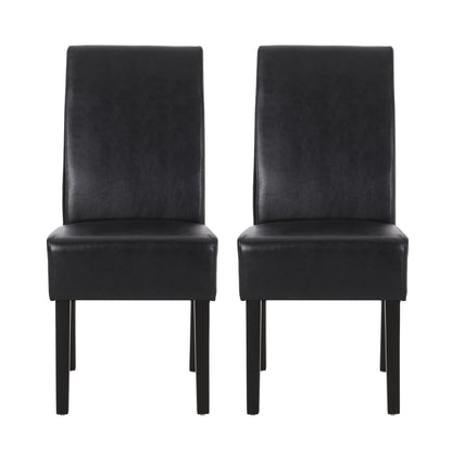 Contemporary Dining Chair With Rubberwood Legs (Set of 2)