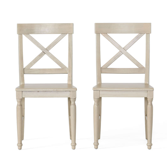 Dining Chair With X Shaped Back (Set of 2)