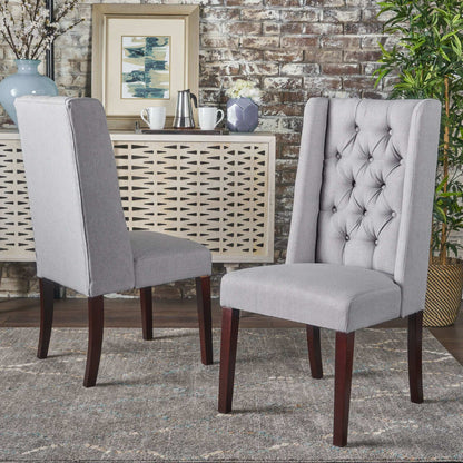 Sophisticated Tufted Dining Chair With High Back Design