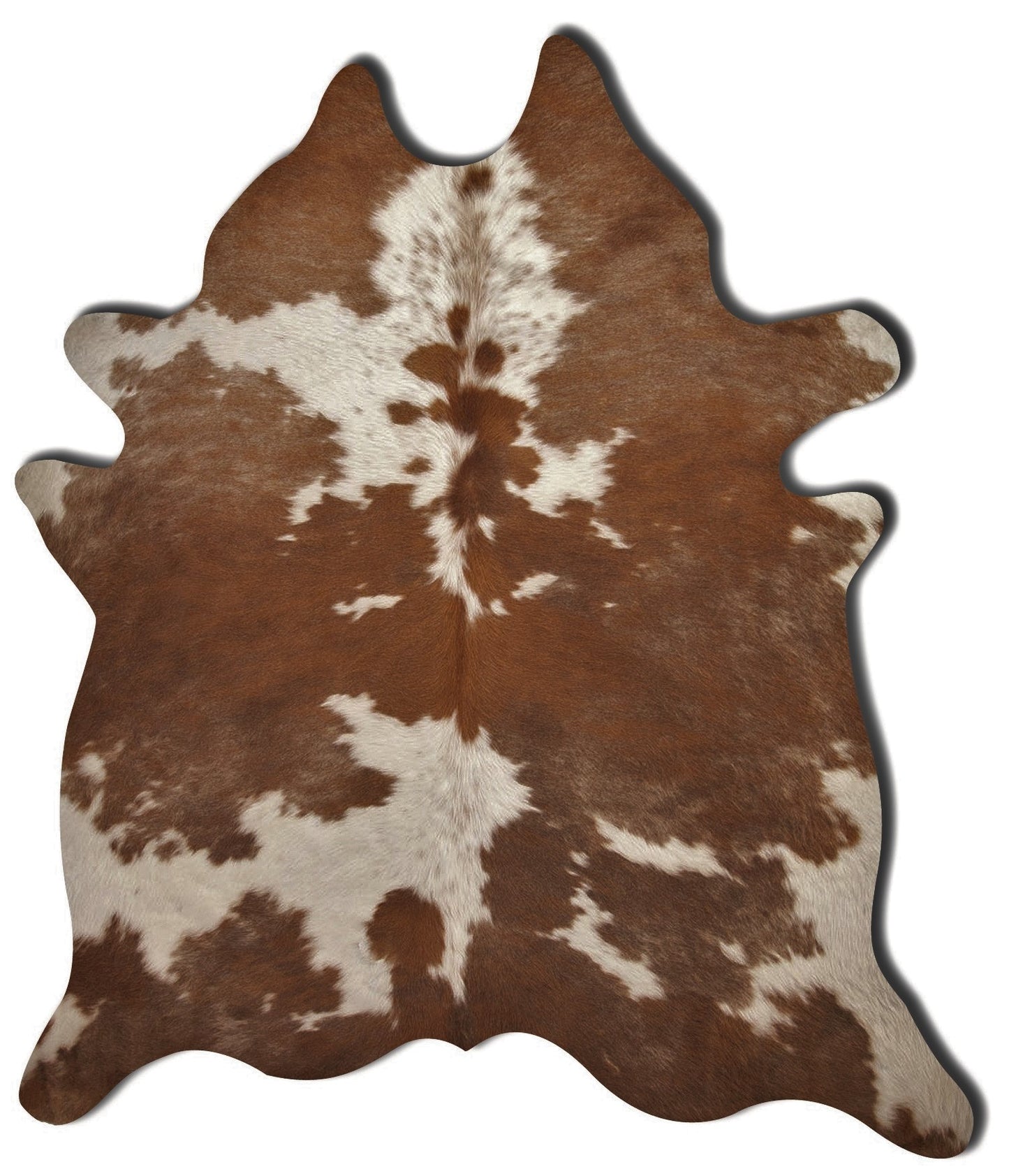 72" X 84" Tan And White Cowhide - Rug