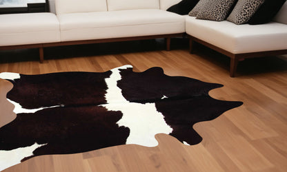 72" X 84" Tan And White Cowhide - Rug