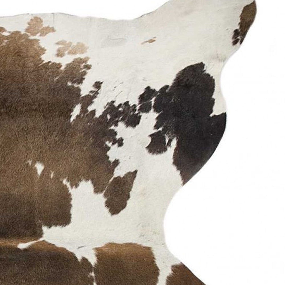 72" X 84" Tan And White Cowhide - Rug