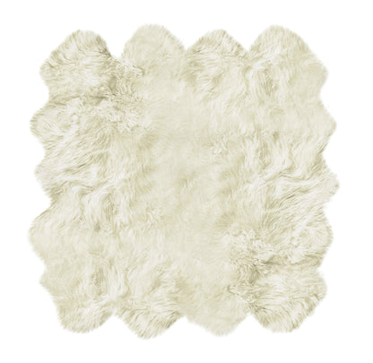 6' X 8' Natural New Zealand Sheepskin Area Rug