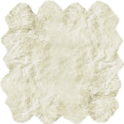 6' X 8' Natural New Zealand Sheepskin Area Rug