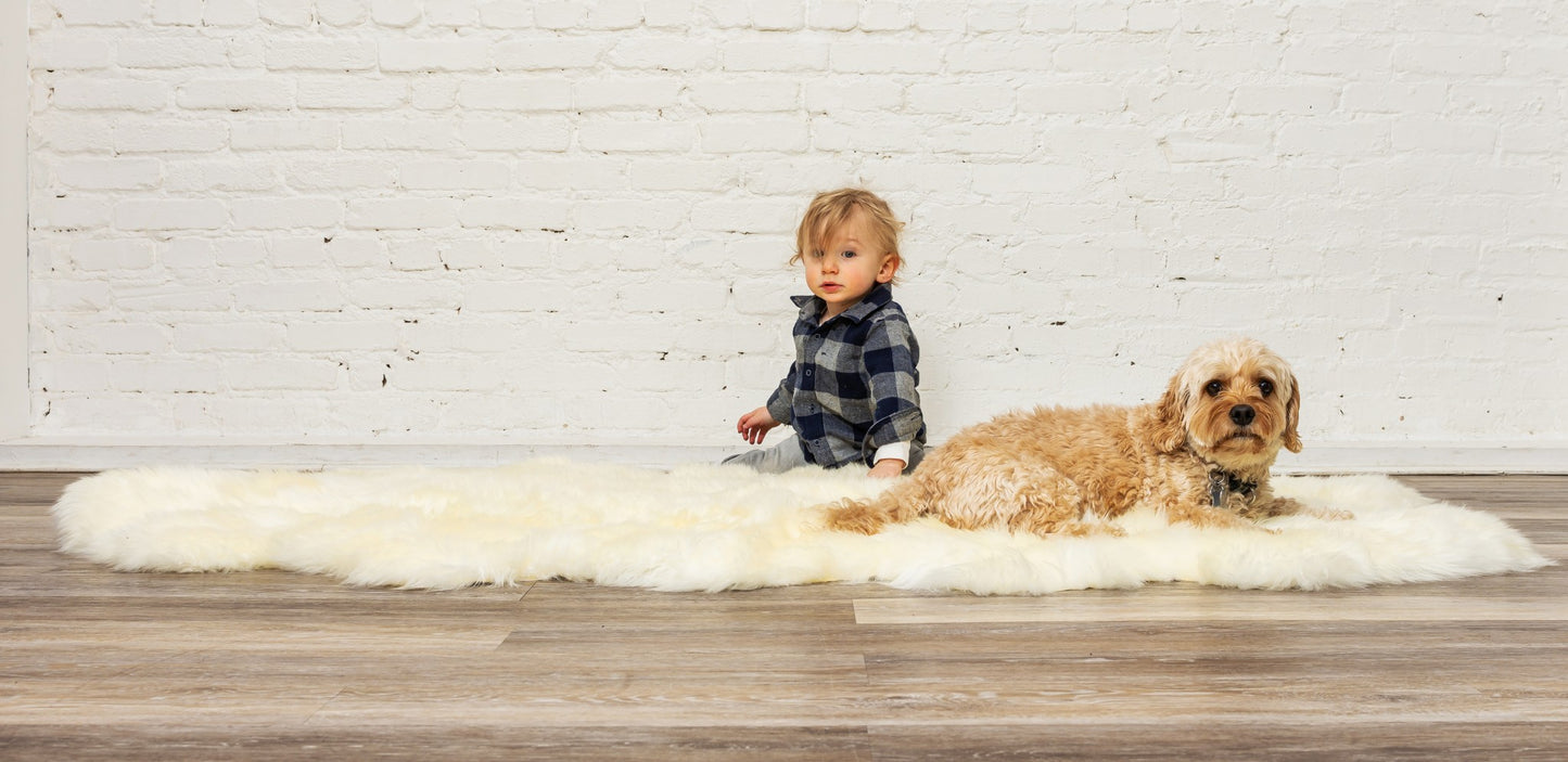 4' X 6' Natural Flokati Genuine Sheepskin Area Rug