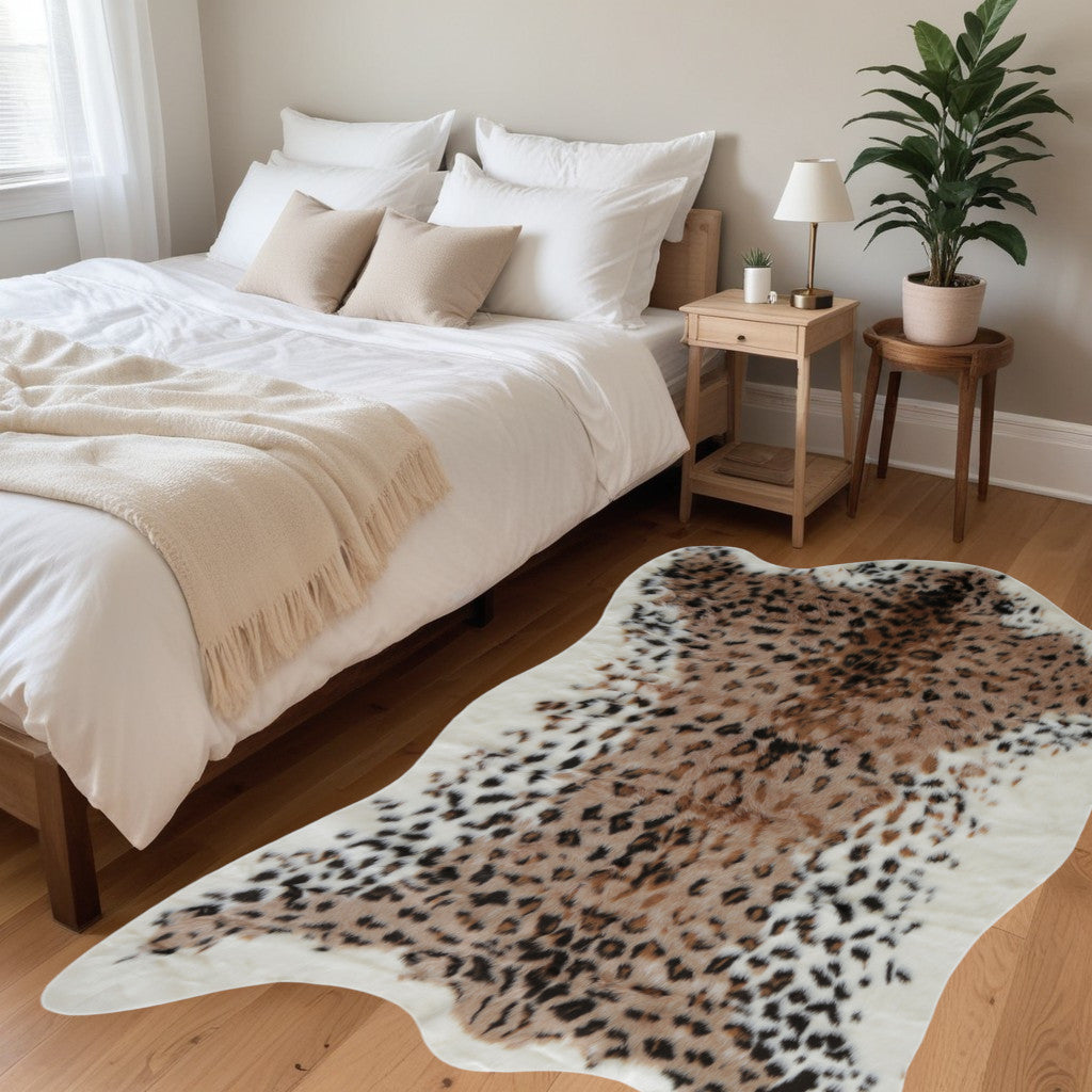 Leopard Spot Animal Print Area Rug