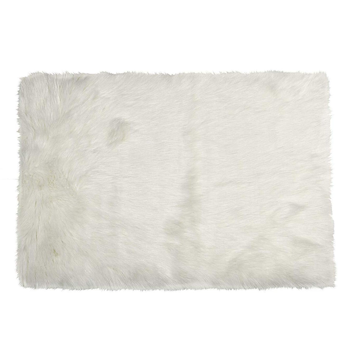 3' X 5' Tan Rectangular Faux Fur - Area Rug