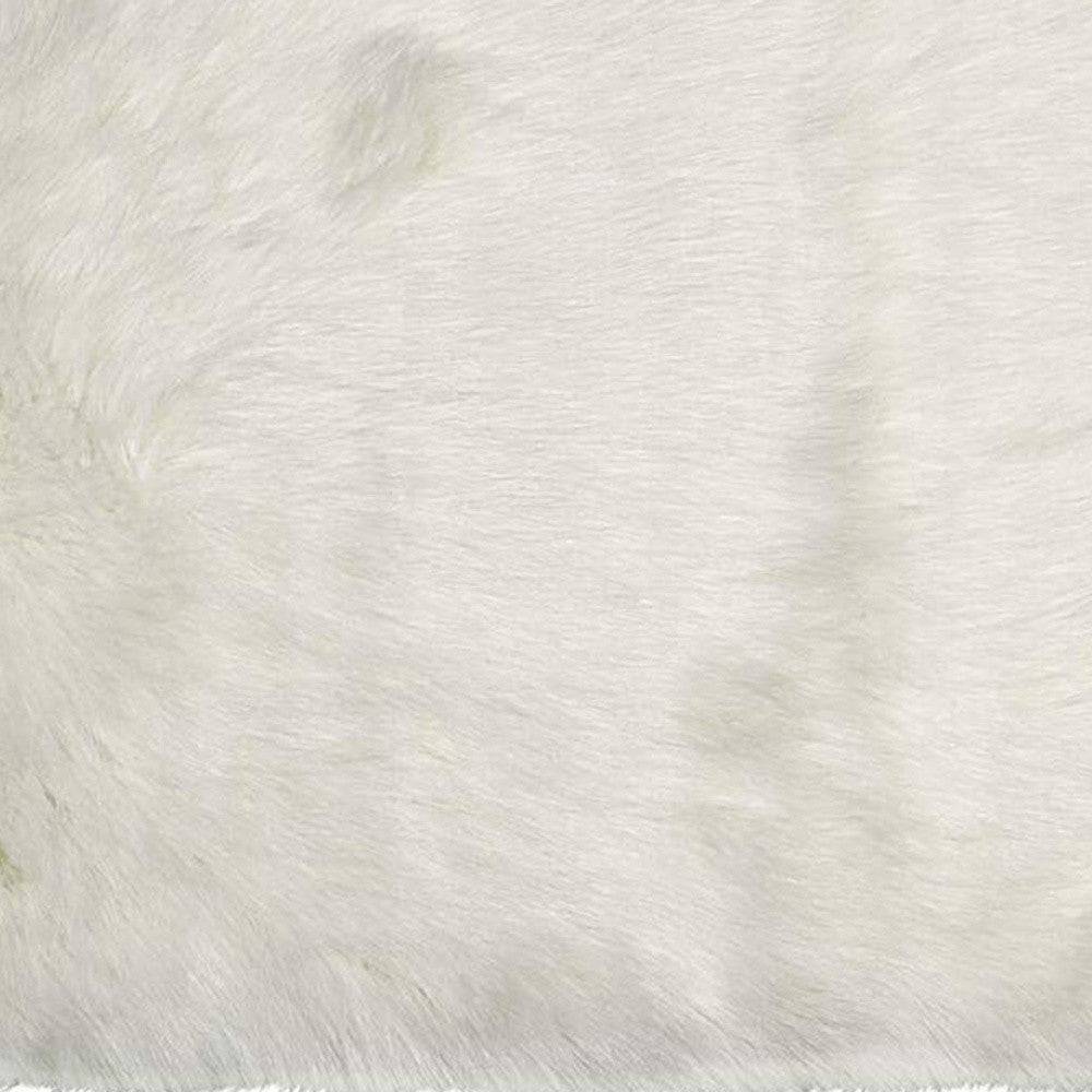 3' X 5' Tan Rectangular Faux Fur - Area Rug