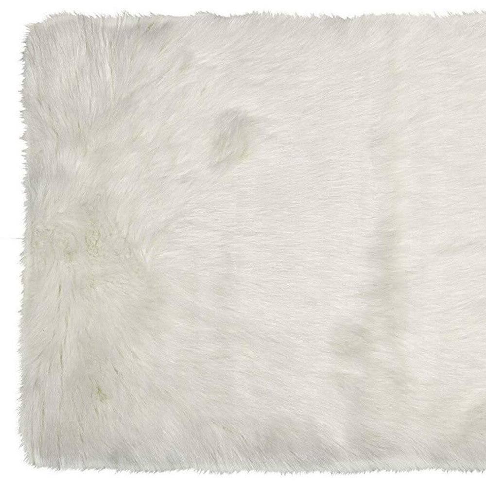 3' X 5' Tan Rectangular Faux Fur - Area Rug