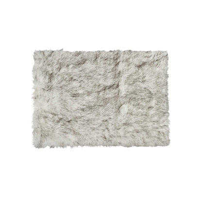 3' X 5' Gray Shag Sheepskin Area Rug