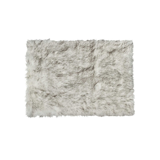 3' X 5' Gray Shag Sheepskin Area Rug