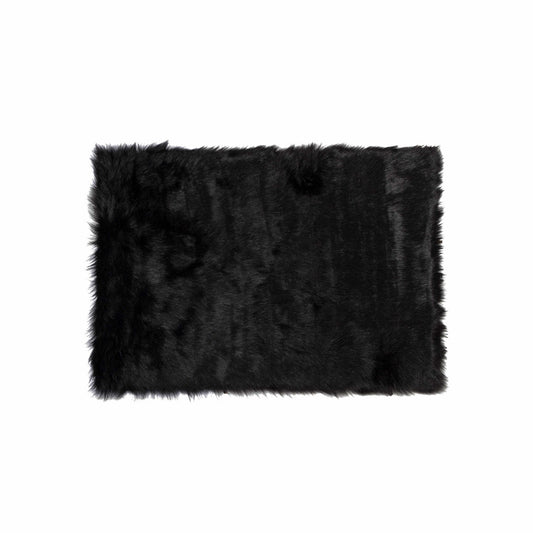 60" X 96" Black Sheepskin - Rug Or Throw