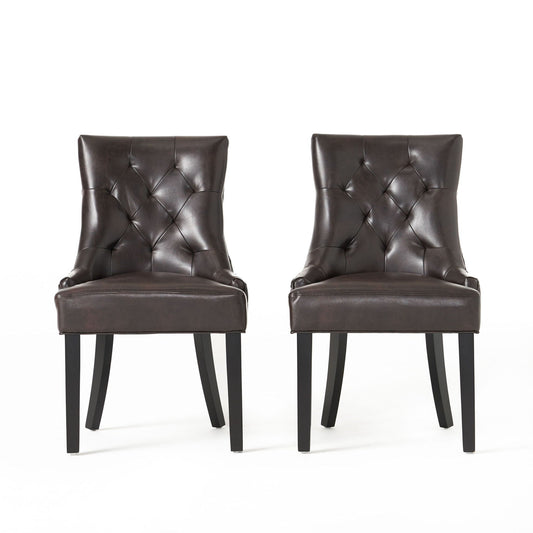 Contemporary Cheney Dining Chair Set With Tufted Design