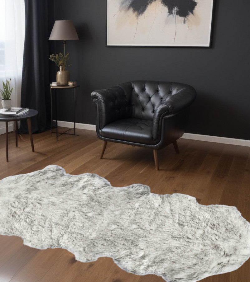 24" X 72" X 1.5" Grey Faux Sheepskin - Rug