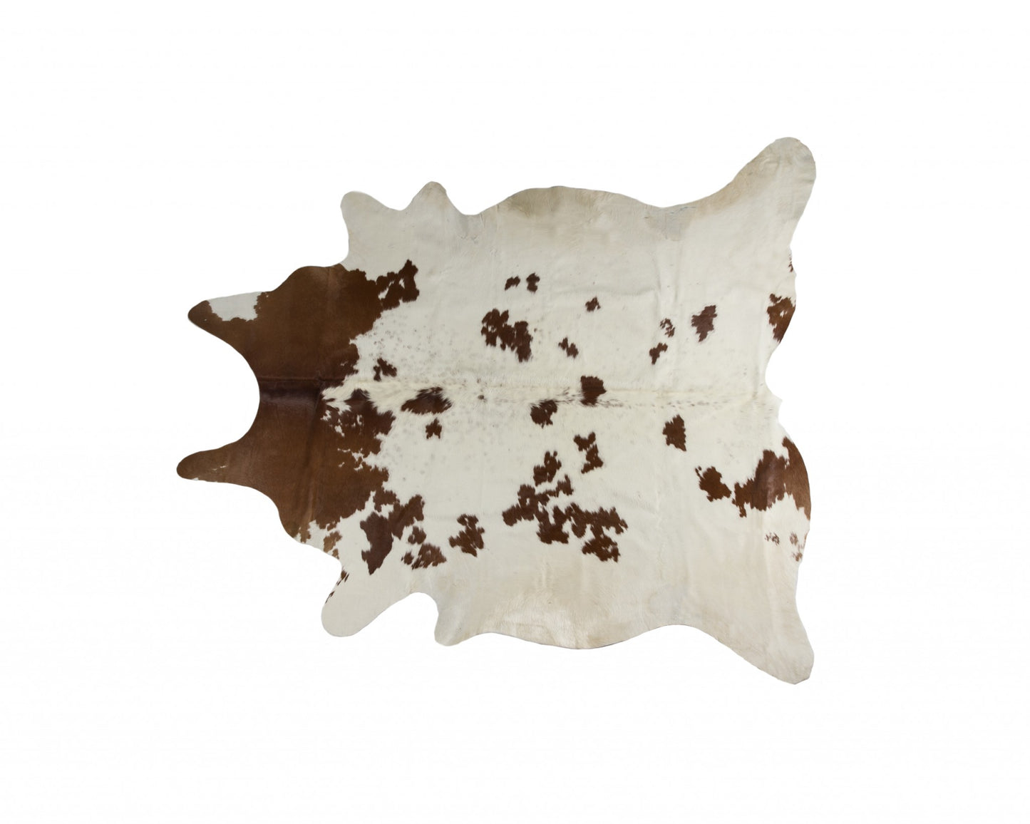 72" X 84" White And Black Cowhide  Rug