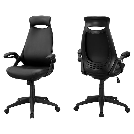 Black Adjustable Swivel Fabric Rolling Executive Office Chair