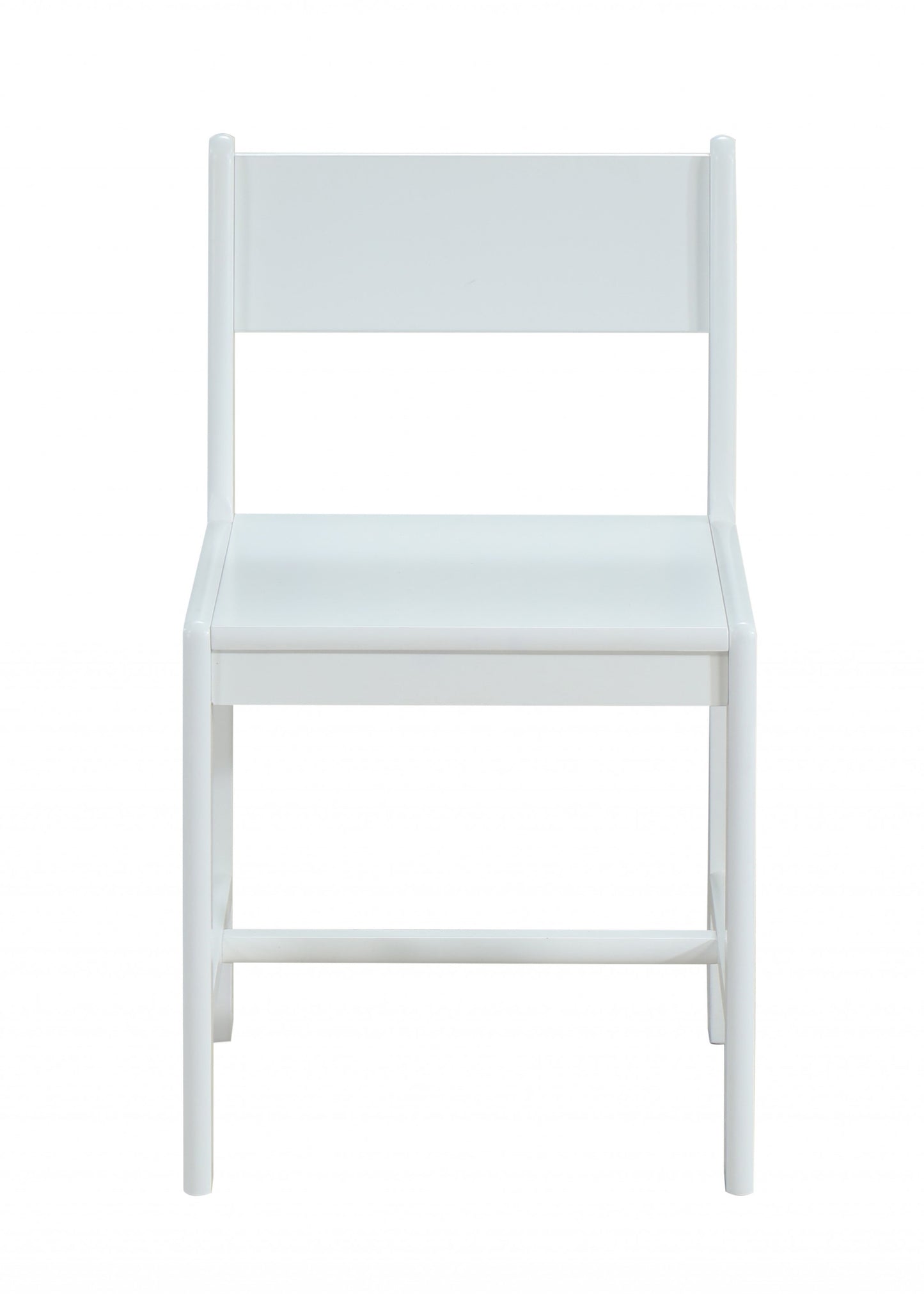 Classic White Wooden Stationary Chair