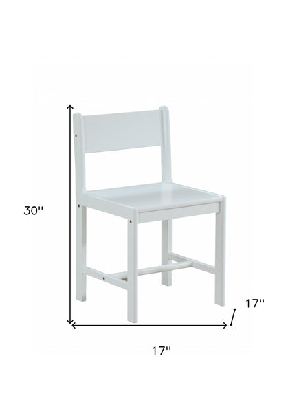 Classic White Wooden Stationary Chair