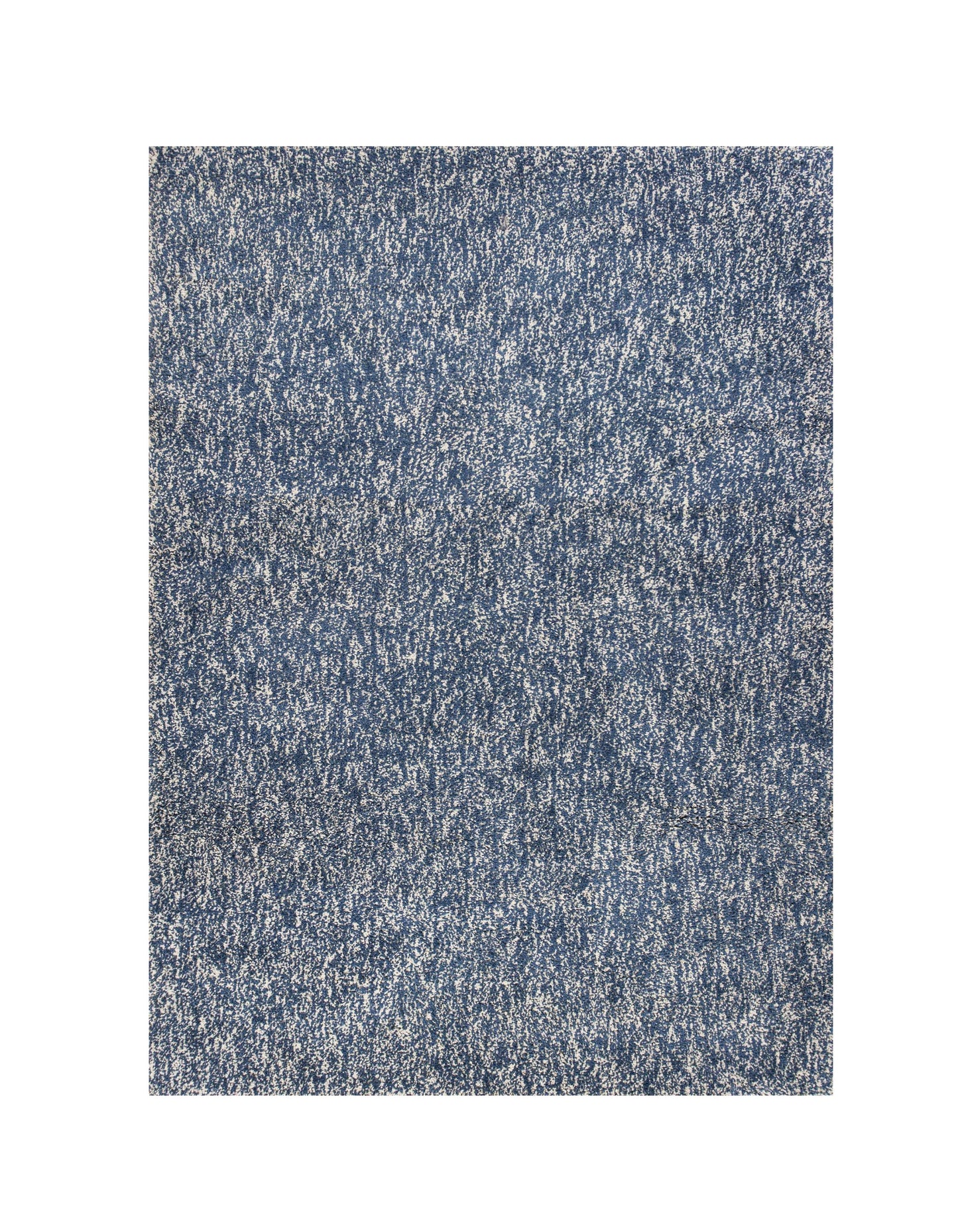 9' X 13' Polyester Indigo Or  Ivory  Heather Area Rug