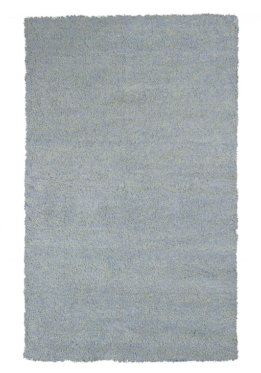 8' Round  Polyester Blue Heather Area Rug