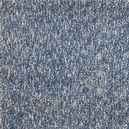 9' X 13' Polyester Indigo Or  Ivory  Heather Area Rug