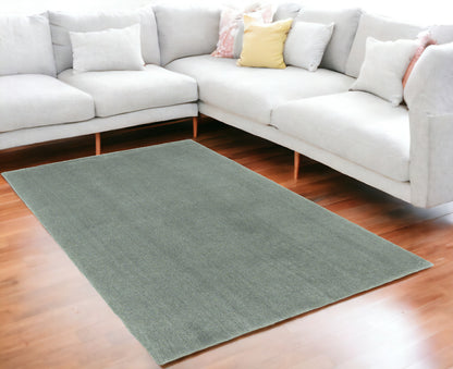 5' X 7' Slate Plain Indoor Area Rug