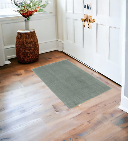 5' X 7' Slate Plain Indoor Area Rug