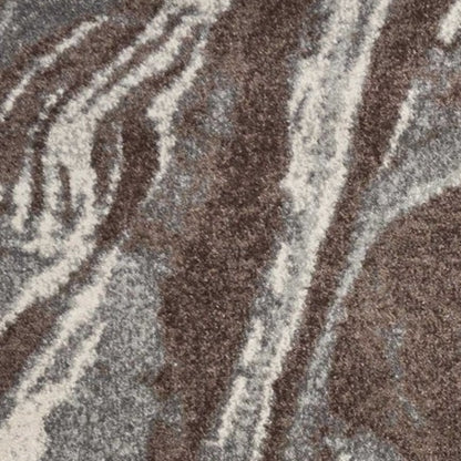 5' X 8' Mocha Marble Indoor Area Rug