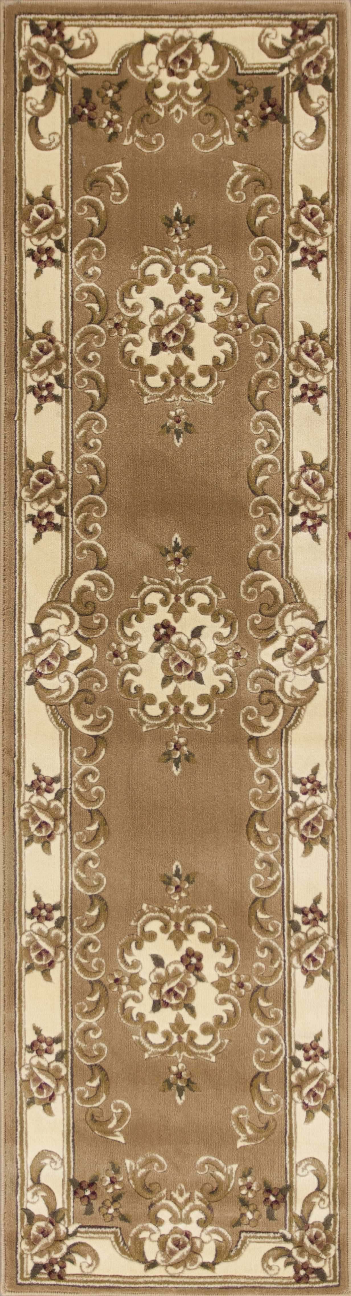 9' X 13' Beige and Ivory Area Rug