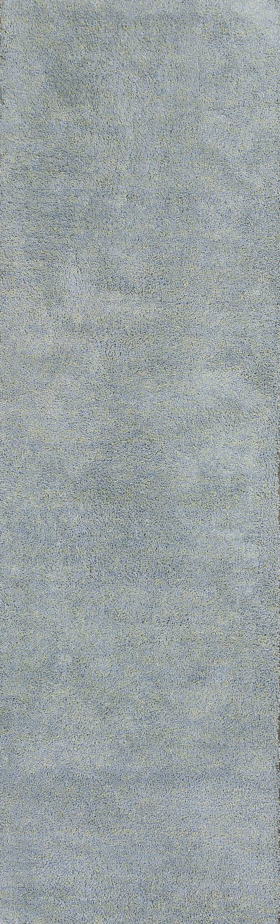 8' Round  Polyester Blue Heather Area Rug