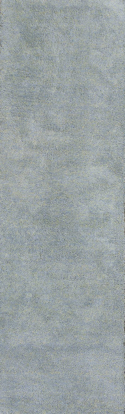 8' Round  Polyester Blue Heather Area Rug