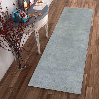 8' Round  Polyester Blue Heather Area Rug