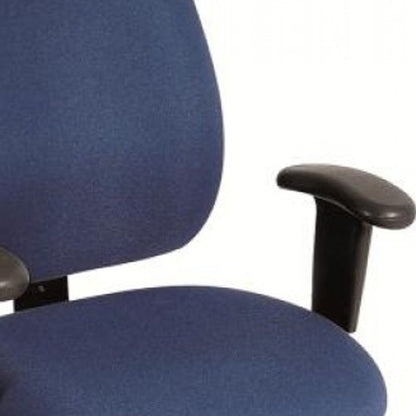 Navy Blue and Black Adjustable Swivel Fabric Rolling Office Chair