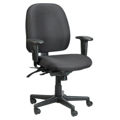 Navy Blue and Black Adjustable Swivel Fabric Rolling Office Chair