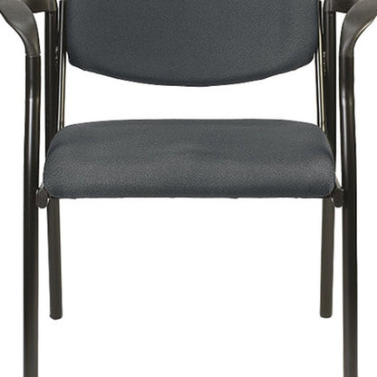 Set of Two Gray and Black Fabric Office Chair