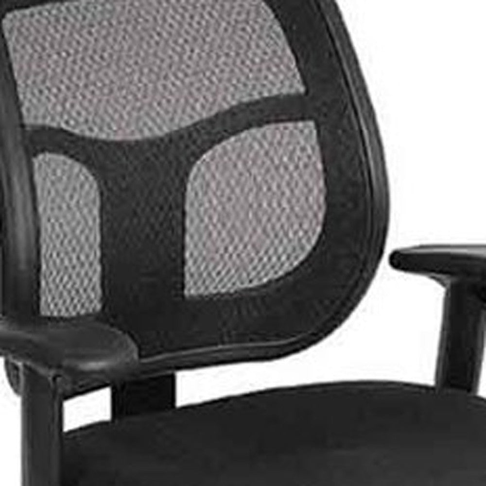 Black Adjustable Swivel Mesh Rolling Drafting Chair