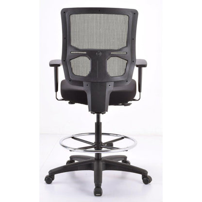 Black Adjustable Swivel Mesh Rolling Drafting Chair