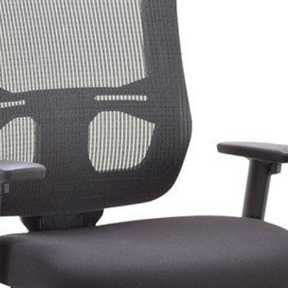 Black Adjustable Swivel Mesh Rolling Drafting Chair