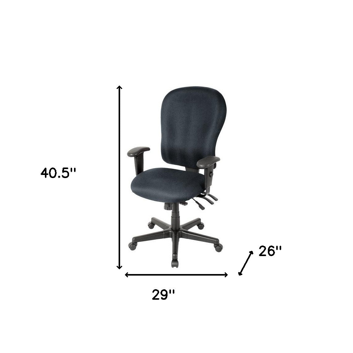 Charcoal Adjustable Swivel Fabric Rolling Office Chair