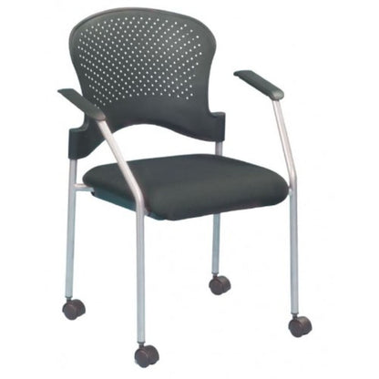 Black and White Plastic Rolling Office Chair