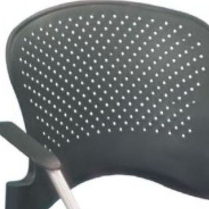 Black and White Plastic Rolling Office Chair