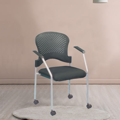 Black and Silver Plastic Office Chair