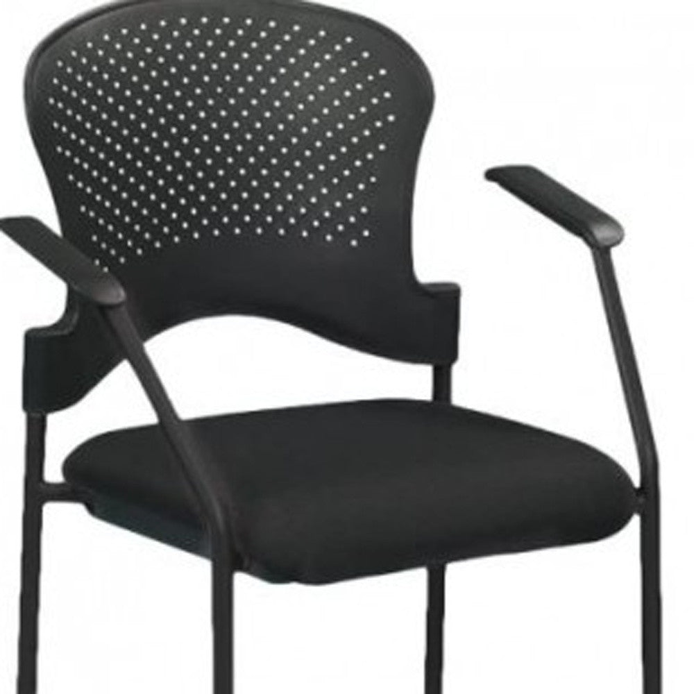 Black Plastic Rolling Office Chair