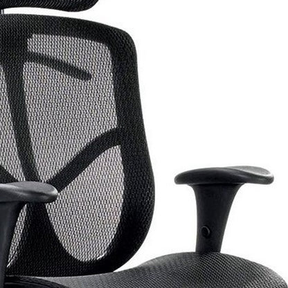 Black Adjustable Swivel Mesh Rolling Executive Office Chair